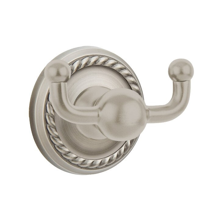 Emtek Traditional Brass Double Hook with Rope Rosette