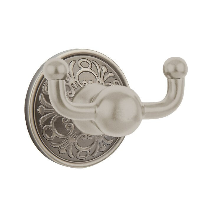 Emtek Traditional Brass Double Hook with Lancaster Rosette