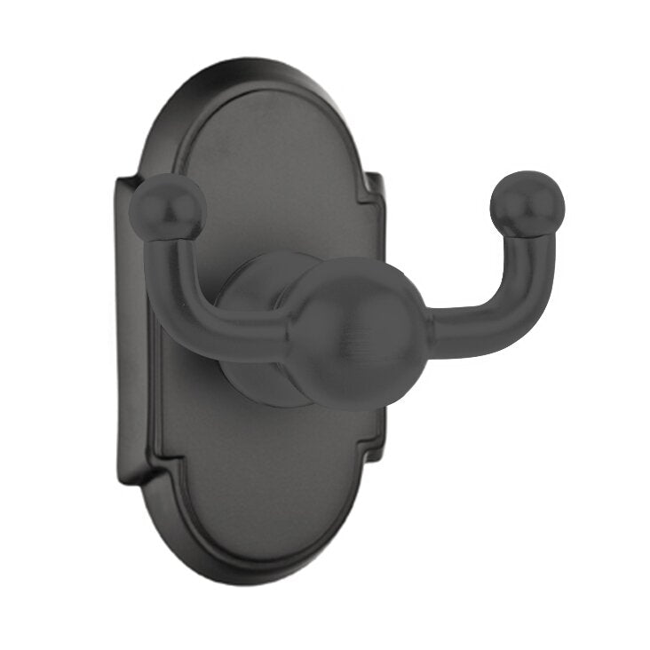 Emtek Traditional Brass Double Hook with #8 Rosette