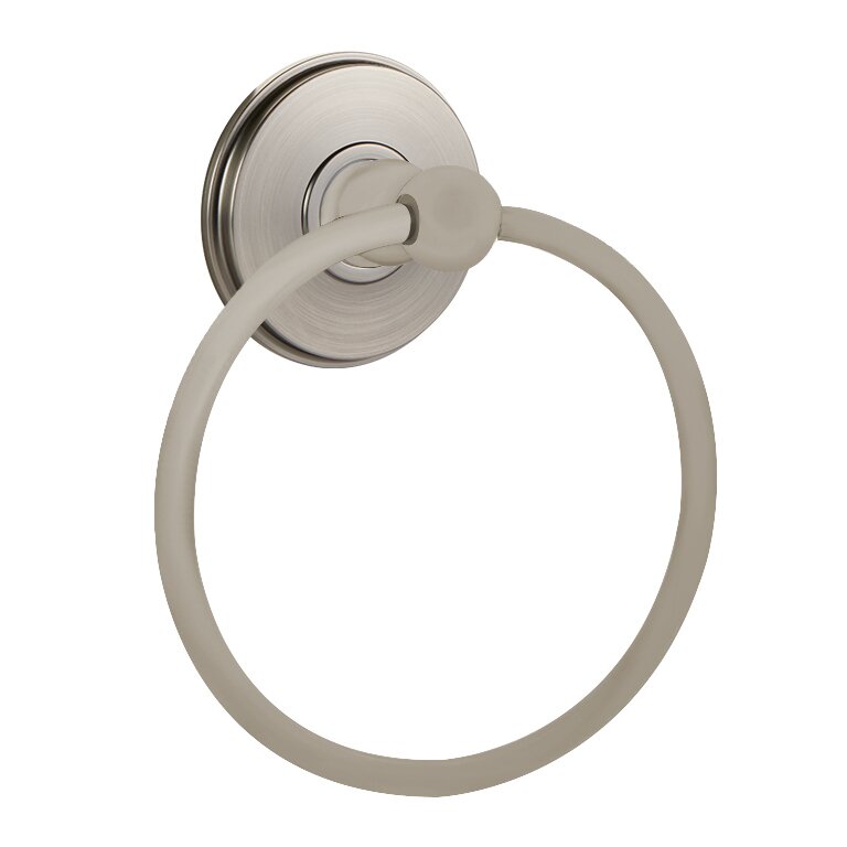 Emtek Traditional Brass Towel Ring with Watford Rosette