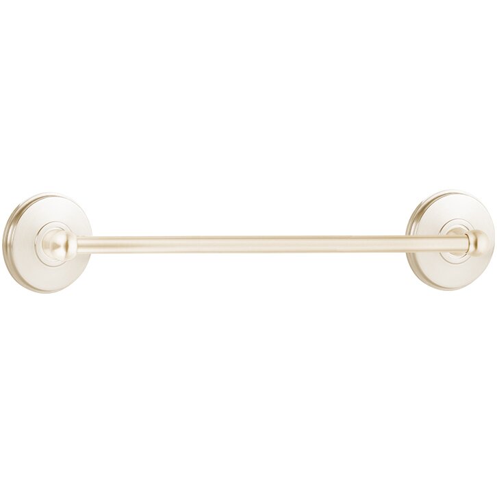Emtek Traditional Brass Towel Bar with Watford Rosette