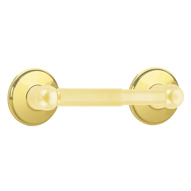 Emtek Traditional Brass Paper Holder - Spring Rod Style with Watford Rosette