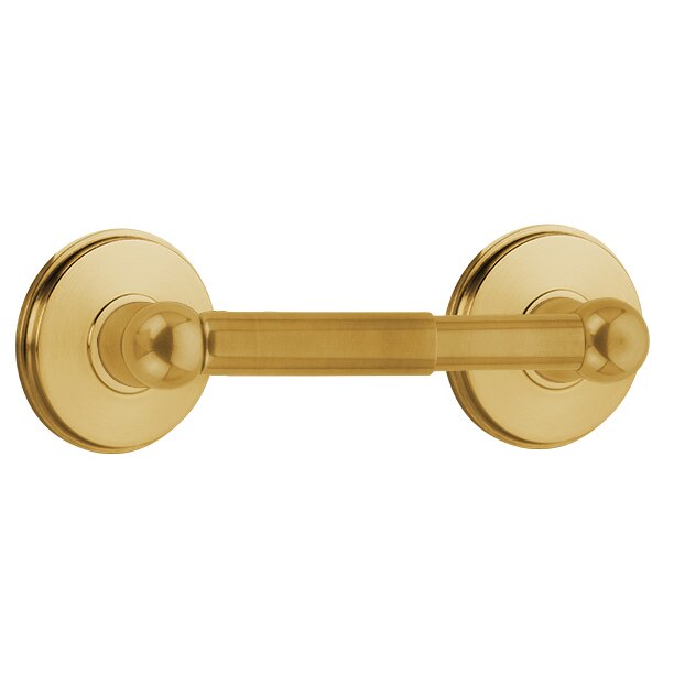 Emtek Traditional Brass Paper Holder - Spring Rod Style with Watford Rosette