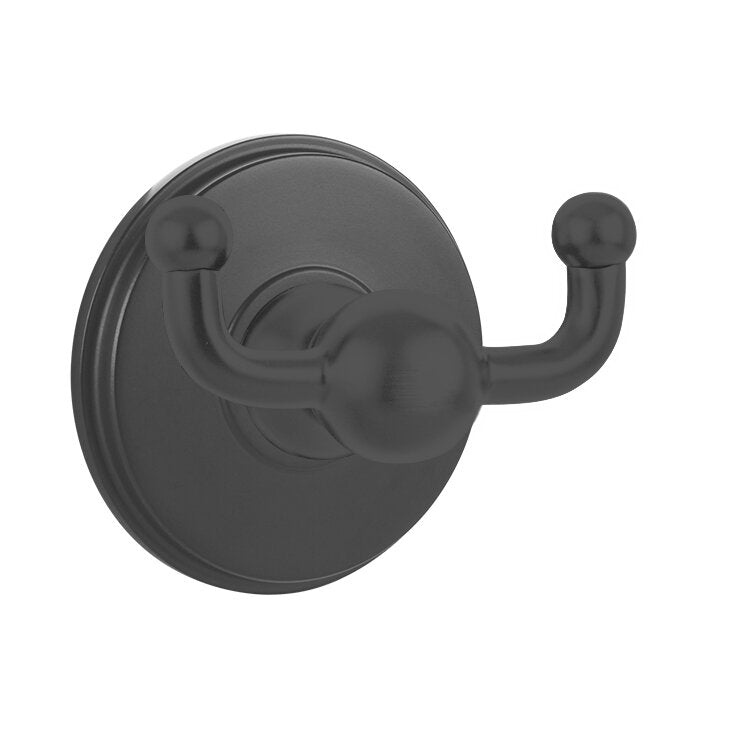 Emtek Traditional Brass Double Hook with Watford Rosette