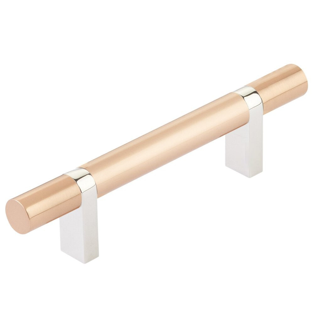 EMTEK SELECT Cabinet Bar Pull - Polished Nickel Stem