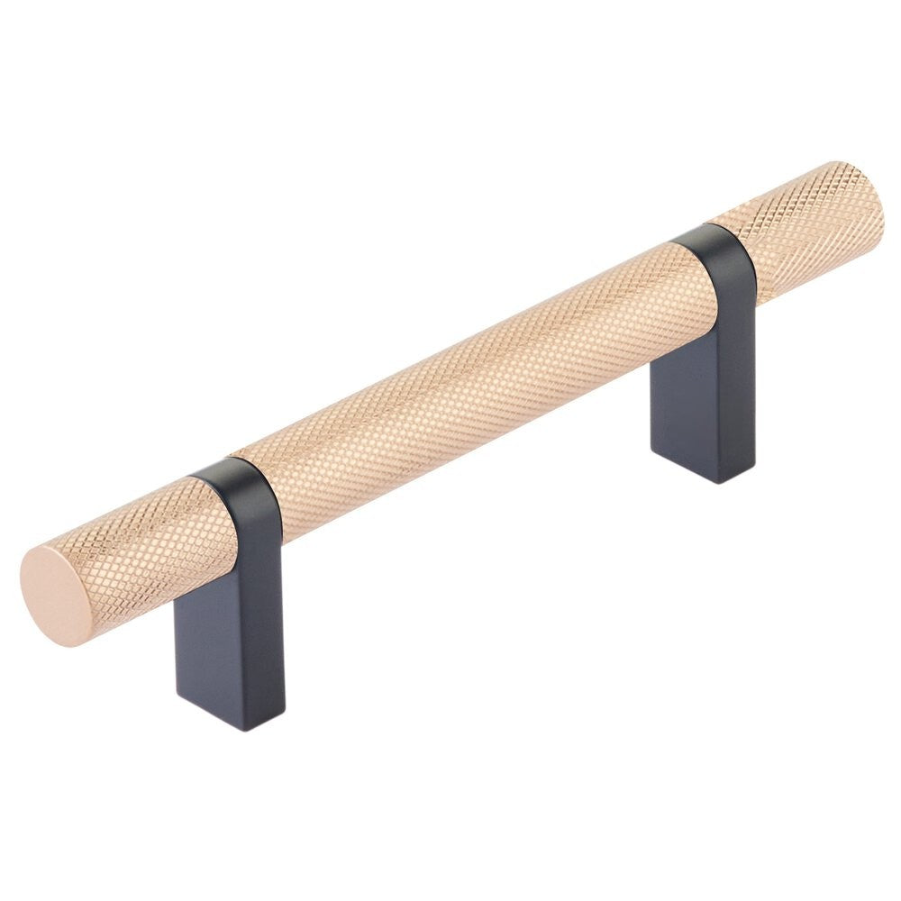 EMTEK SELECT Cabinet Bar Pull - Flat Black Stem