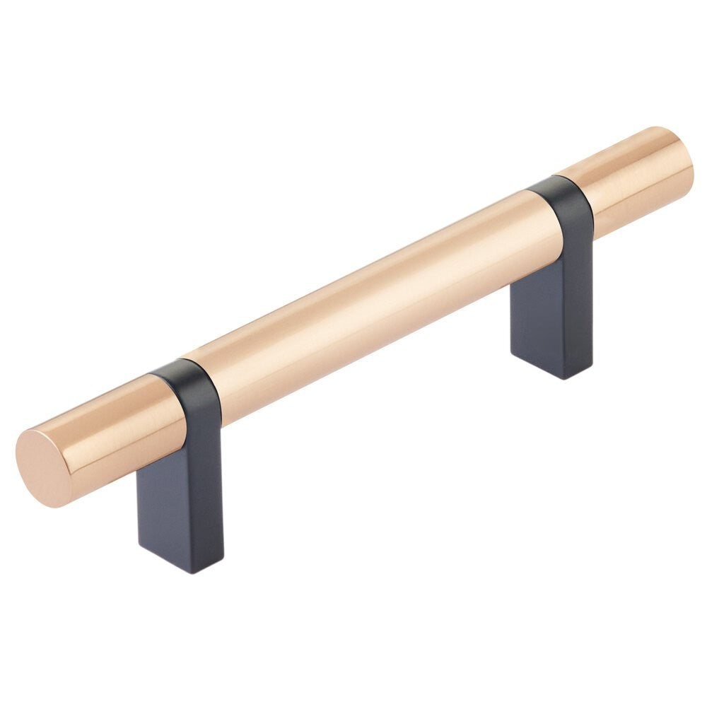 EMTEK SELECT Cabinet Bar Pull - Flat Black Stem