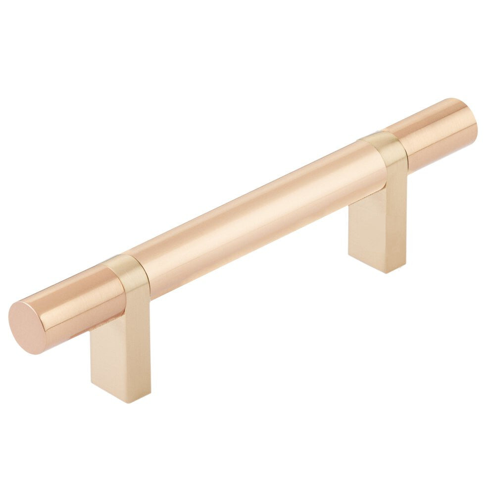 EMTEK SELECT Cabinet Bar Pull - Satin Brass Stem