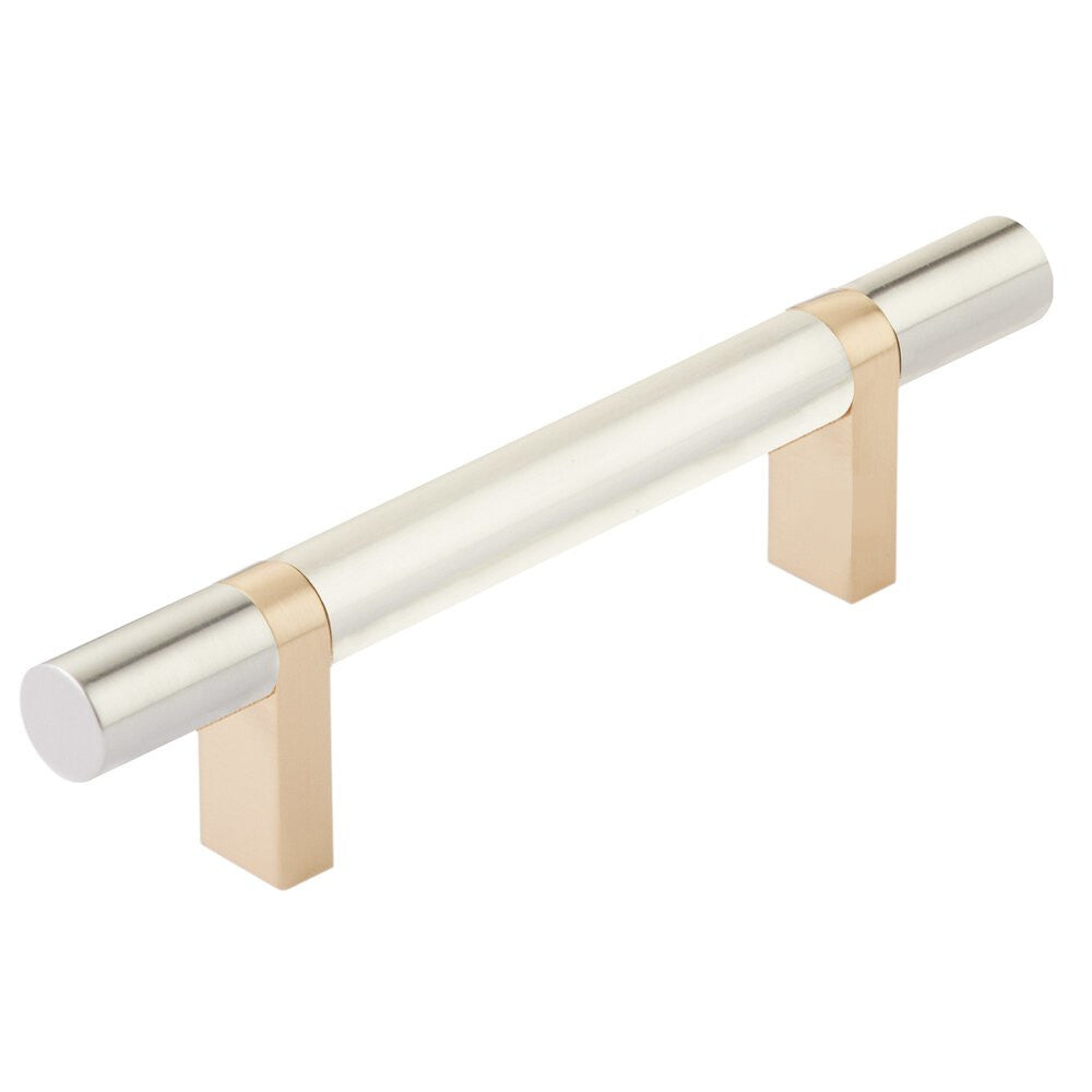 EMTEK SELECT Cabinet Bar Pull - Satin Brass Stem