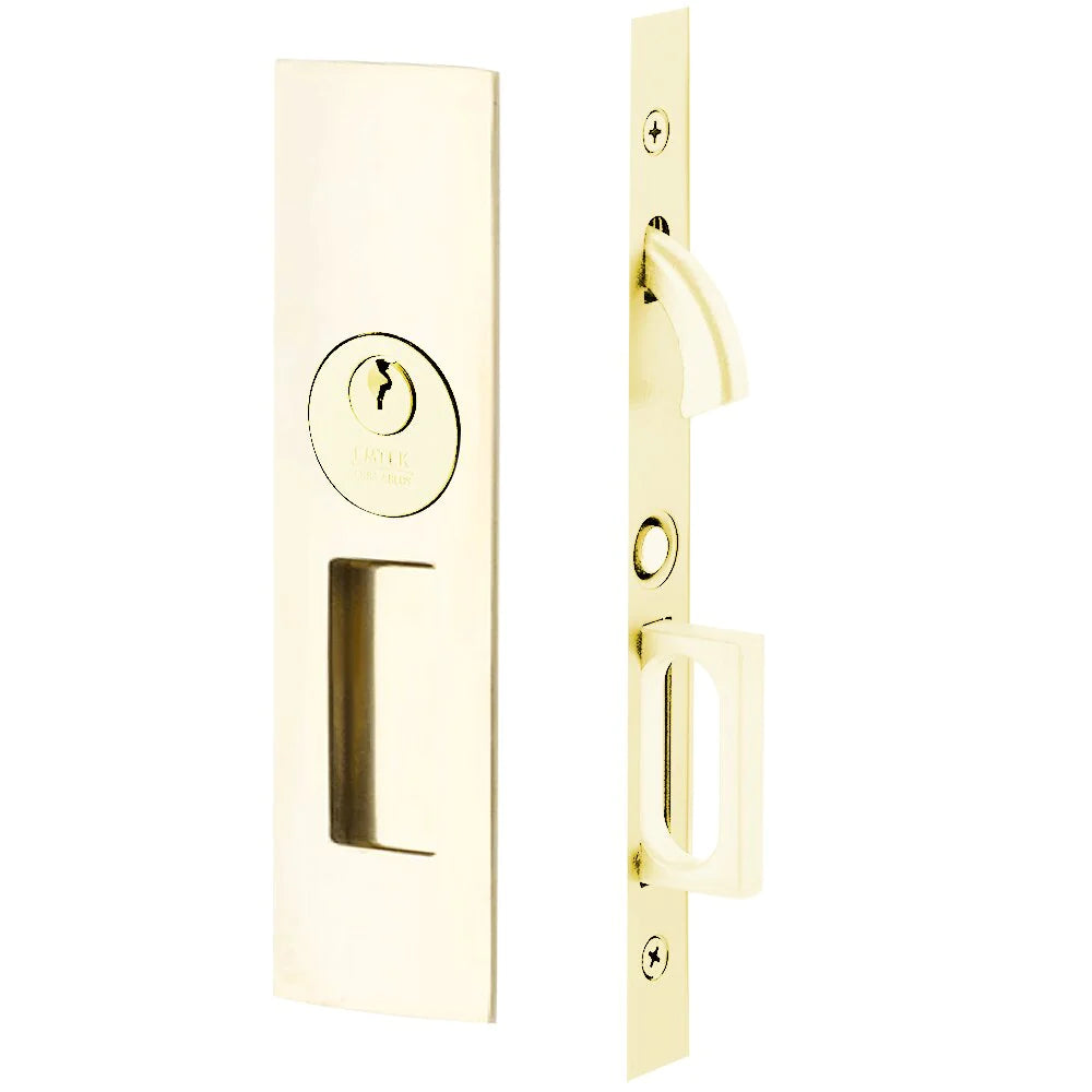 Emtek Narrow Modern Rectangular Pocket Door Mortise Locks