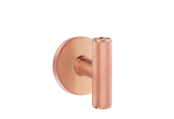 Emtek Studio Brass Door Handles - Ace Knurled Knob with Disk Rosette