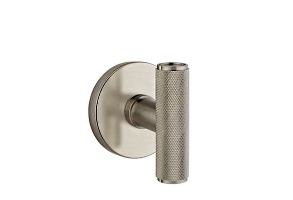 Emtek Studio Brass Door Handles - Ace Knurled Knob with Disk Rosette