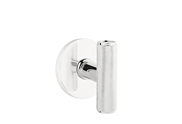 Emtek Studio Brass Door Handles - Ace Knurled Knob with Disk Rosette
