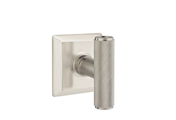 Emtek Studio Brass Door Handles - Ace Knurled Knob with Quincy Rosette