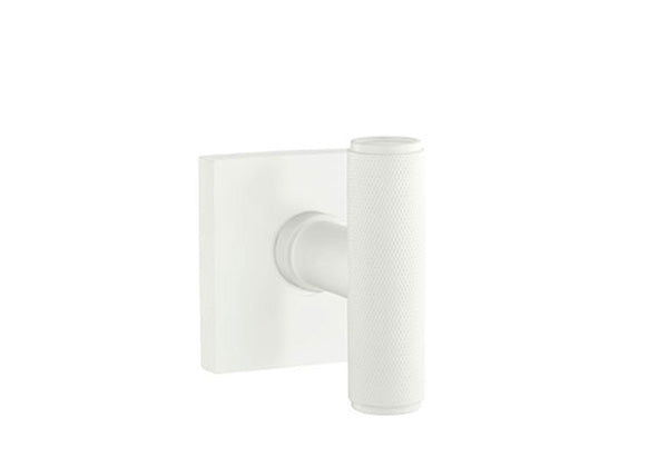 Emtek Studio Brass Door Handles - Ace Knurled Knob with Square Rosette