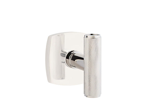 Emtek Studio Brass Door Handles - Ace Knurled Knob with Urban Modern Rosette