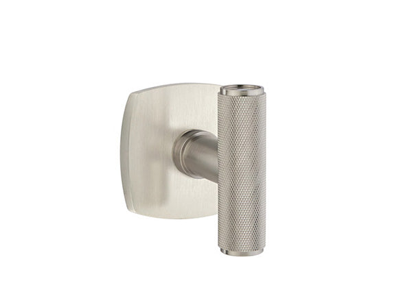 Emtek Studio Brass Door Handles - Ace Knurled Knob with Urban Modern Rosette