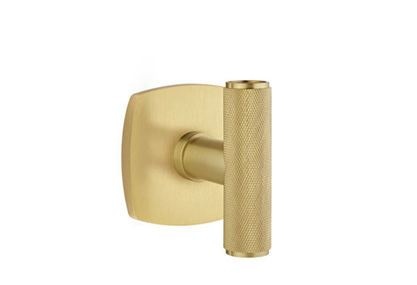 Emtek Studio Brass Door Handles - Ace Knurled Knob with Urban Modern Rosette