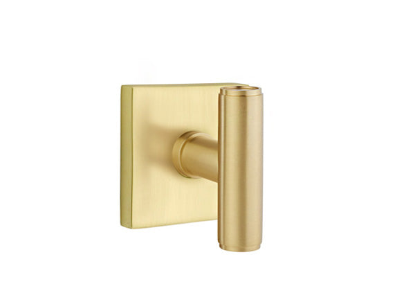 Emtek Studio Brass Door Handles - Ace Knob with Square Rosette