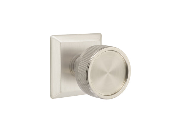 Emtek Select Door Knobs - Conical Knurled Knob - Quincy Rosette