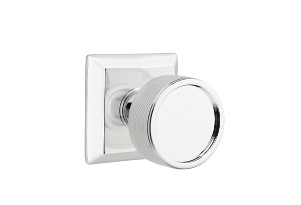Emtek Select Door Knobs - Conical Knurled Knob - Quincy Rosette