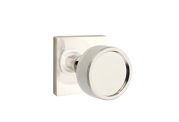 Emtek Select Door Knobs - Conical Knurled Knob - Square Rosette