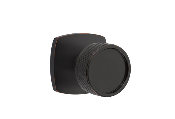 Emtek Select Door Knobs - Conical Knurled Knob - Urban Modern Rosette