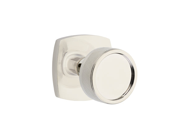 Emtek Select Door Knobs - Conical Knurled Knob - Urban Modern Rosette