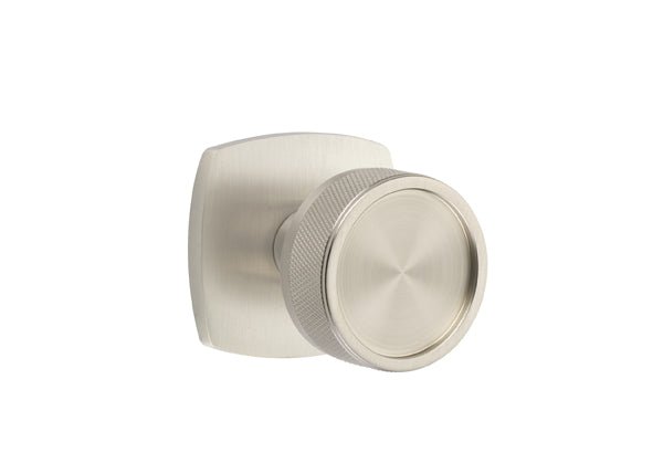 Emtek Select Door Knobs - Conical Knurled Knob - Urban Modern Rosette