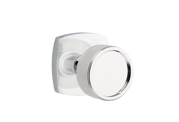 Emtek Select Door Knobs - Conical Knurled Knob - Urban Modern Rosette