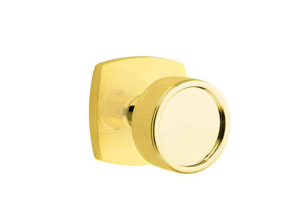 Emtek Select Door Knobs - Conical Knurled Knob - Urban Modern Rosette