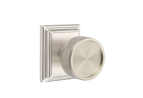 Emtek Select Door Knobs - Conical Knurled Knob - Wilshire Rosette