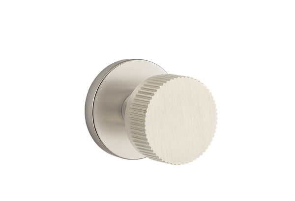 Emtek Select Door Knobs- Conical Straight Knurled Knob - Disk Rosette
