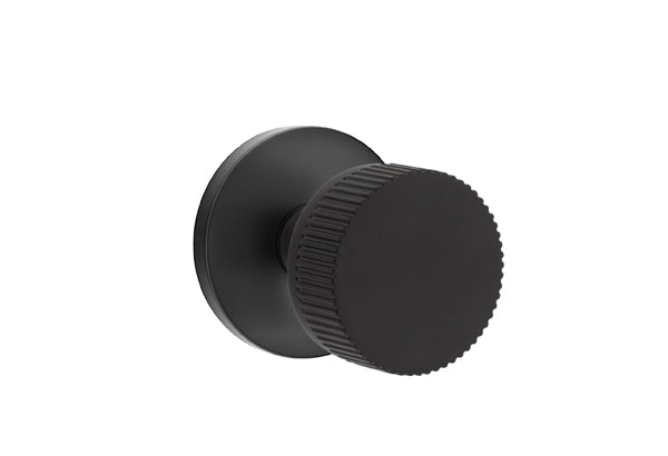 Emtek Select Door Knobs- Conical Straight Knurled Knob - Disk Rosette