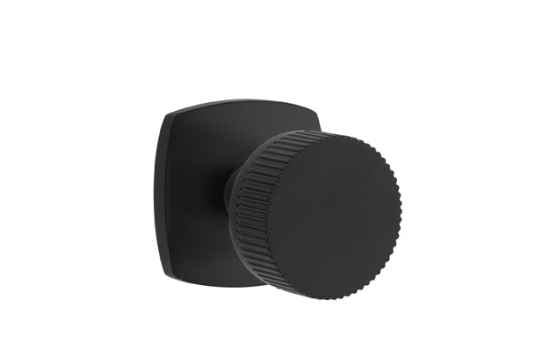 Emtek Select Door Knobs- Conical Straight Knurled Knob - Urban Modern Rosette