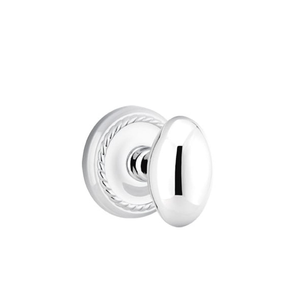 Emtek Classic Brass Key In Entrance Locksets - Rope Rosette With Egg Knob