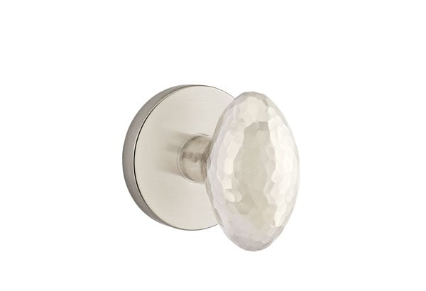 Emtek Hammered Egg  Knob with Disk Rosette