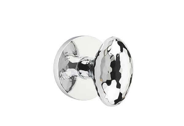 Emtek Hammered Egg  Knob with Disk Rosette