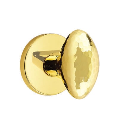 Emtek Hammered Egg  Knob with Disk Rosette