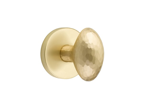 Emtek Hammered Egg  Knob with Disk Rosette