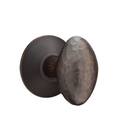 Emtek Hammered Egg Knob with Modern Rosette