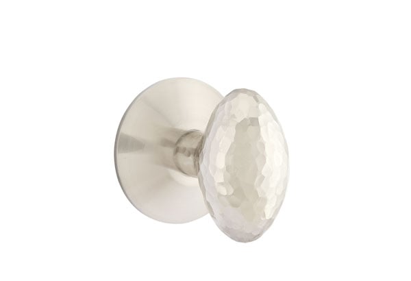 Emtek Hammered Egg Knob with Modern Rosette