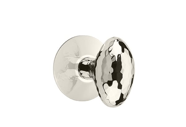 Emtek Hammered Egg Knob with Modern Rosette