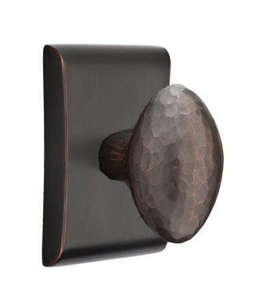 Emtek Hammered Egg Knob with Neos Rosette