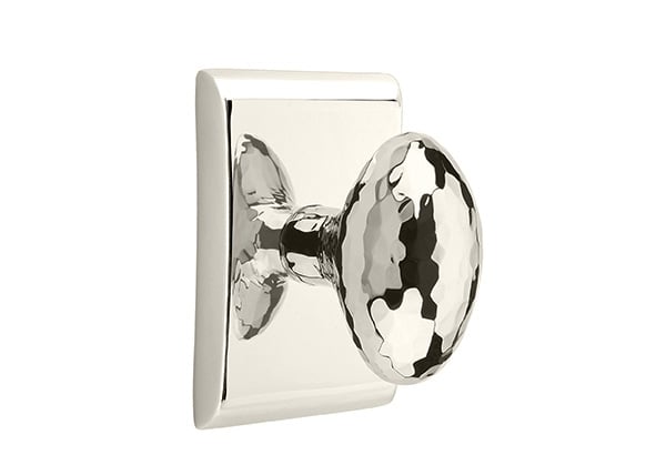 Emtek Hammered Egg Knob with Neos Rosette