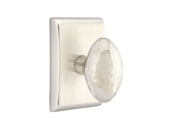 Emtek Hammered Egg Knob with Neos Rosette