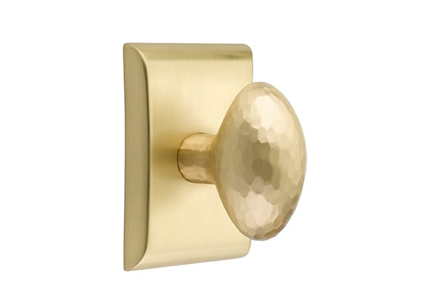 Emtek Hammered Egg Knob with Neos Rosette
