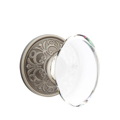 Emtek Glass Knobsets - Hampton Glass Knob - Lancaster Rosette