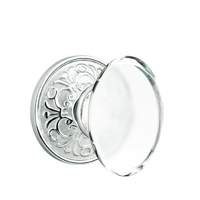 Emtek Glass Knobsets - Hampton Glass Knob - Lancaster Rosette