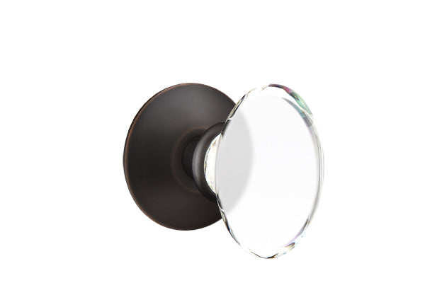 Emtek Modern Glass Knobsets - Hampton Glass Knob - Modern Rosette